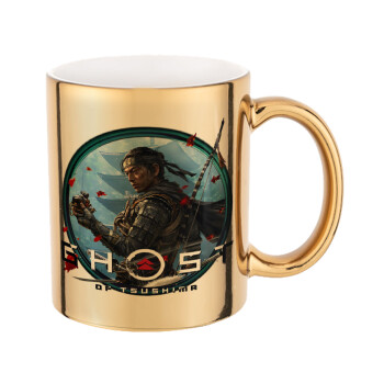 Ghost of Tsushima, Mug ceramic, gold mirror, 330ml