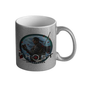 Ghost of Tsushima, Κούπα Ασημένια Glitter που γυαλίζει, κεραμική, 330ml