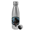 Metallic water bottle, stainless steel, 750ml