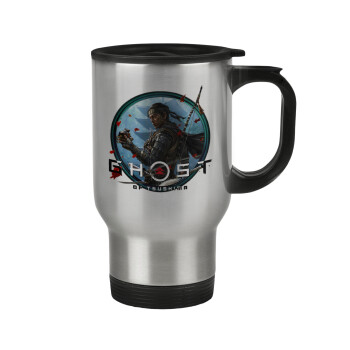 Ghost of Tsushima, Stainless steel travel mug with lid, double wall 450ml