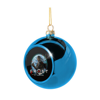 Ghost of Tsushima, Blue Christmas tree ball ornament 8cm