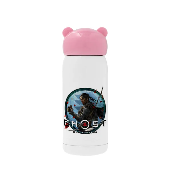 Ghost of Tsushima — Pink stainless steel thermal flask, 320ml