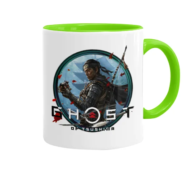 Ghost of Tsushima — Mug colored light green, ceramic, 330ml