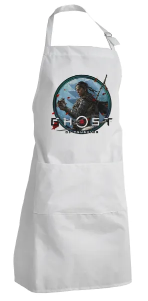 Ghost of Tsushima — Adult Chef Apron (with sliders and 2 pockets)