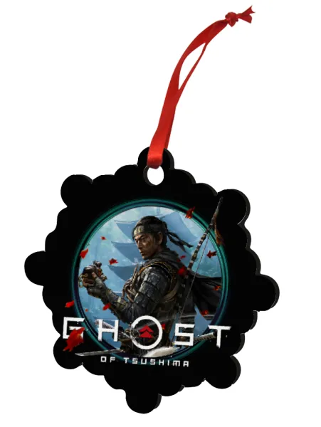 Ghost of Tsushima — Christmas ornament snowflake wooden 7.5cm