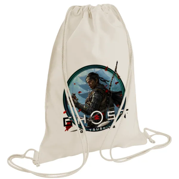 Ghost of Tsushima — Backpack bag GYMBAG natural (28x40cm)