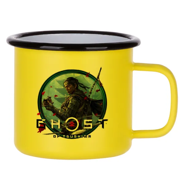 Ghost of Tsushima — Metallic enamel MATT Yellow cup 360ml