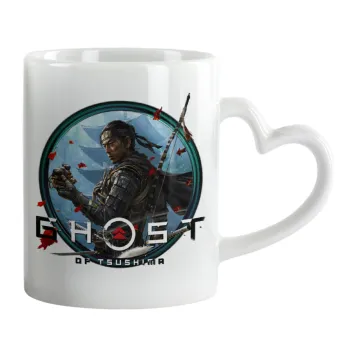 Ghost of Tsushima, Mug heart handle, ceramic, 330ml
