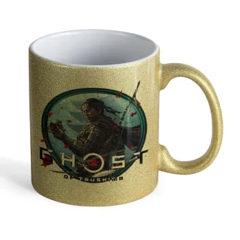 Ghost of Tsushima, Κούπα Χρυσή Glitter που γυαλίζει, κεραμική, 330ml