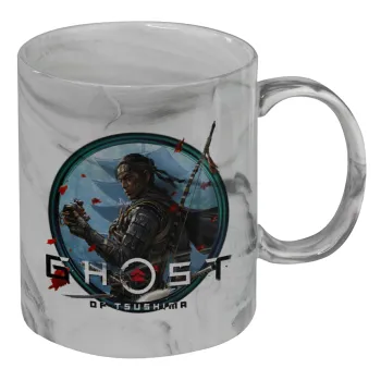 Ghost of Tsushima, Mug ceramic marble style, 330ml