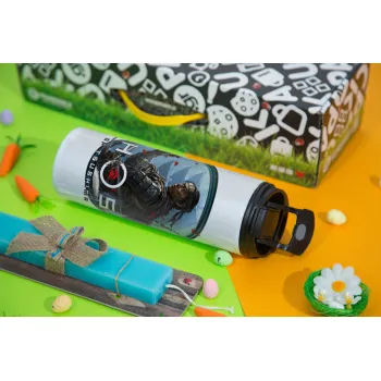 Ghost of Tsushima, Πασχαλινή Λαμπάδα με Travel Tumbler θερμό με διπλό καπάκι (600ml, BPA free) & κερί αρωματικό πλακέ (30cm) (ΤΙΡΚΟΥΑΖ)