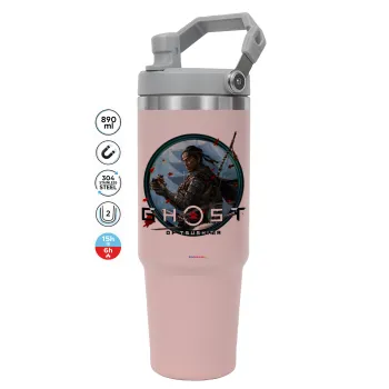 Ghost of Tsushima, ΡΟΖ χρώματος Θερμός Ανοξείδωτο 890ml (30oz) με χερούλι