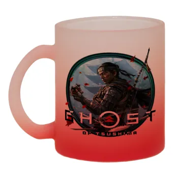 Ghost of Tsushima, Κούπα γυάλινη δίχρωμη με βάση το κόκκινο ματ, 330ml