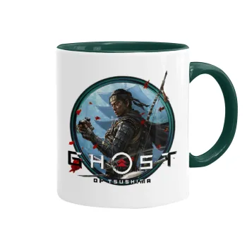 Ghost of Tsushima, Mug colored green, ceramic, 330ml