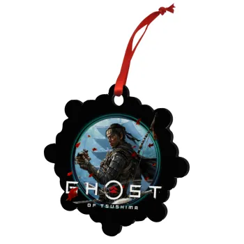 Ghost of Tsushima, Christmas ornament snowflake wooden 7.5cm