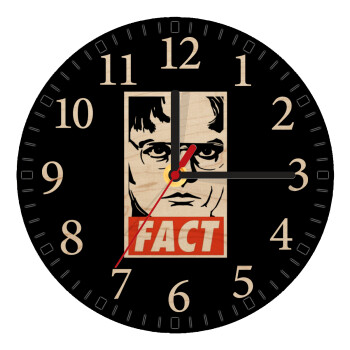 Dunder Mifflin FACT, Ρολόι τοίχου ξύλινο plywood (20cm)