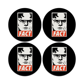 Dunder Mifflin FACT, ΣΕΤ 4 Σουβέρ ξύλινα στρογγυλά (9cm)