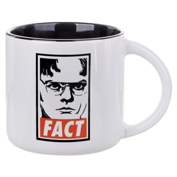 Dunder Mifflin FACT, Κούπα κεραμική 400ml Λευκή/Μαύρη