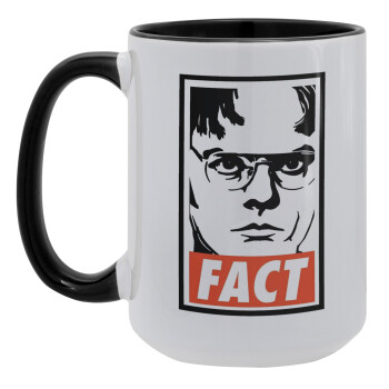 Dunder Mifflin FACT, Κούπα Mega 15oz, κεραμική Μαύρη, 450ml