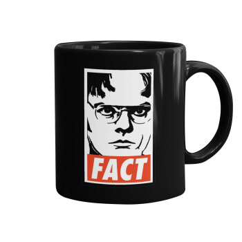 Dunder Mifflin FACT, Mug black, ceramic, 330ml