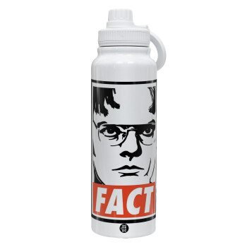 Dunder Mifflin FACT, 1L Stainless Steel Thermal Bottle with Phone Holder & Double Wall Insulation