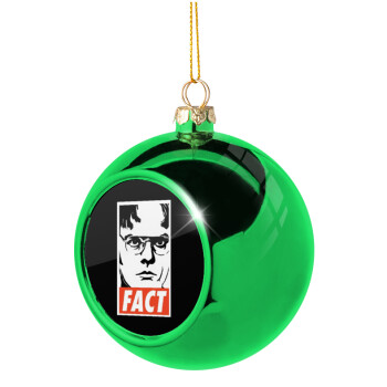 Dunder Mifflin FACT, Χριστουγεννιάτικη μπάλα δένδρου Πράσινη 8cm