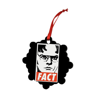 Dunder Mifflin FACT, Christmas ornament snowflake wooden 7.5cm