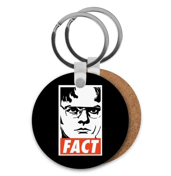 Dunder Mifflin FACT — Ξύλινο στρογγυλό