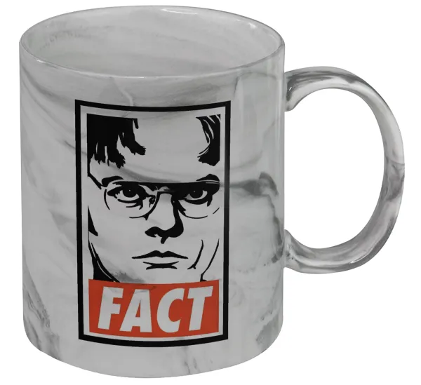 Dunder Mifflin FACT — Κούπα κεραμική, marble style (μάρμαρο), 330ml