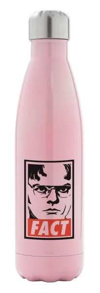 Dunder Mifflin FACT — Μεταλλικό παγούρι θερμός Ροζ Ιριδίζον (Stainless steel), διπλού τοιχώματος, 500ml