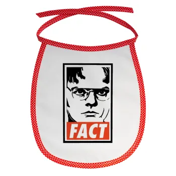 Dunder Mifflin FACT, Σαλιάρα μωρού αλέκιαστη με κορδόνι Κόκκινη