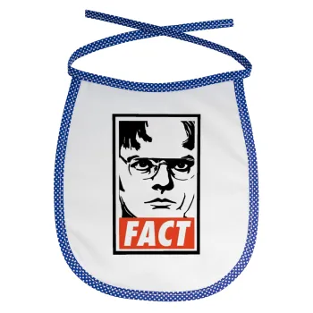 Dunder Mifflin FACT, Σαλιάρα μωρού αλέκιαστη με κορδόνι Μπλε