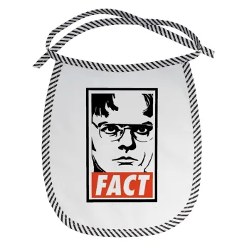 Dunder Mifflin FACT, Σαλιάρα μωρού αλέκιαστη με κορδόνι Μαύρη