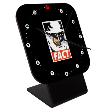 Dunder Mifflin FACT, Επιτραπέζιο ρολόι ξύλινο με δείκτες (10cm)