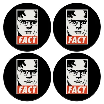Dunder Mifflin FACT, ΣΕΤ 4 Σουβέρ ξύλινα στρογγυλά (9cm)