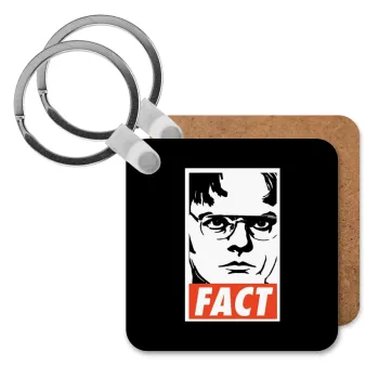 Dunder Mifflin FACT, Μπρελόκ Ξύλινο τετράγωνο MDF