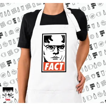 Dunder Mifflin FACT, Ποδιά μακριά Σεφ ολόσωμη με τσέπες white (ΕΝΗΛΙΚΩΝ)