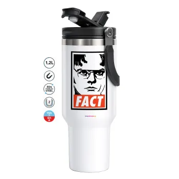 Dunder Mifflin FACT, Mega Stainless steel Tumbler with lid, double wall 1,2L