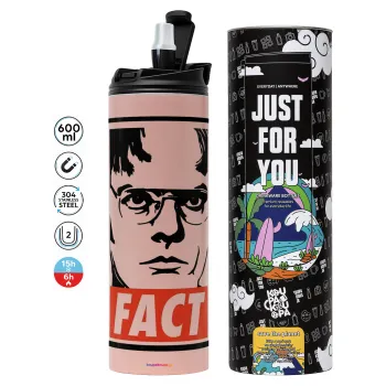 Dunder Mifflin FACT, Tumbler stainless steel PINK 600ml