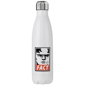 Dunder Mifflin FACT, Μεταλλικό παγούρι θερμός (Stainless steel), διπλού τοιχώματος, 750ml