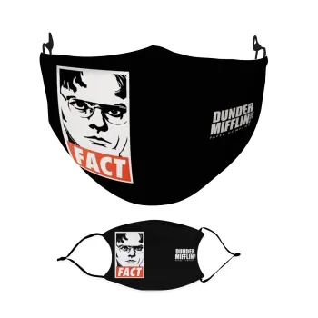 Dunder Mifflin FACT, Μάσκα υφασμάτινη Ενηλίκων πολλαπλών στρώσεων με υποδοχή φίλτρου