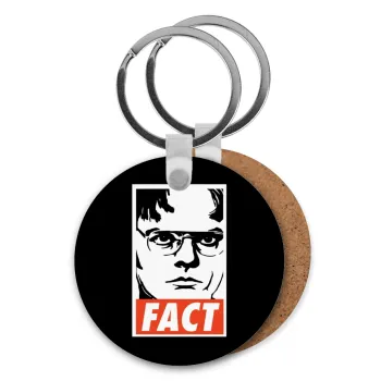 Dunder Mifflin FACT, Μπρελόκ Ξύλινο στρογγυλό MDF Φ5cm
