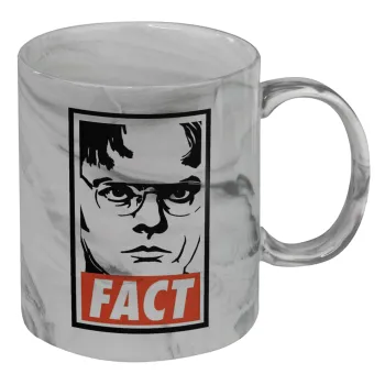 Dunder Mifflin FACT, Mug ceramic marble style, 330ml