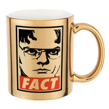Dunder Mifflin FACT, Κούπα κεραμική, χρυσή καθρέπτης, 330ml