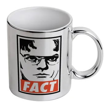 Dunder Mifflin FACT, Κούπα κεραμική, ασημένια καθρέπτης, 330ml