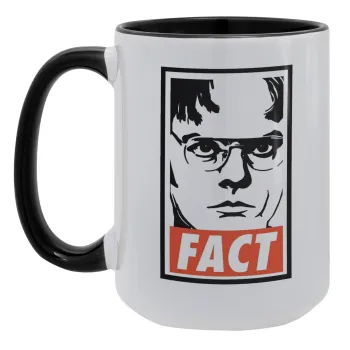 Dunder Mifflin FACT, Κούπα Mega 15oz, κεραμική Μαύρη, 450ml