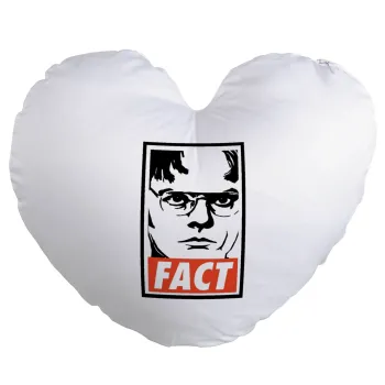 Dunder Mifflin FACT, Μαξιλάρι καναπέ καρδιά 40x40cm περιέχεται το  γέμισμα