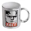 Mug ceramic, silver mirror, 330ml