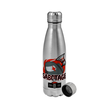 Among US Sabotage, Metallic water bottle, stainless steel, 750ml