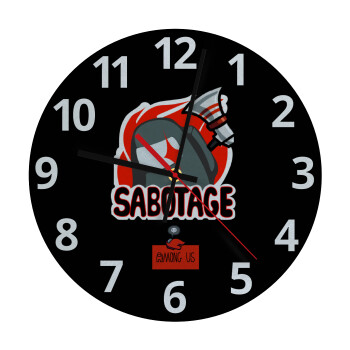 Among US Sabotage, Ρολόι τοίχου γυάλινο (30cm)